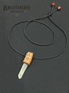 Ankh Halskette aus Bergkristall, Lederband-Anhänger, Ägyptischer Symbolschmuck, Spirituelle Kristallkette