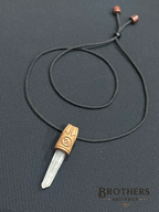 Handgefertigte Steinbock-Halskette, Klarquarz-Sternzeichen-Anhänger, Astrologie-Schmuck