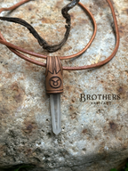 Stier-Sternzeichen-Halskette, Anhänger aus Bergkristall, Lederband, Boho-Minimalistischer Schmuck