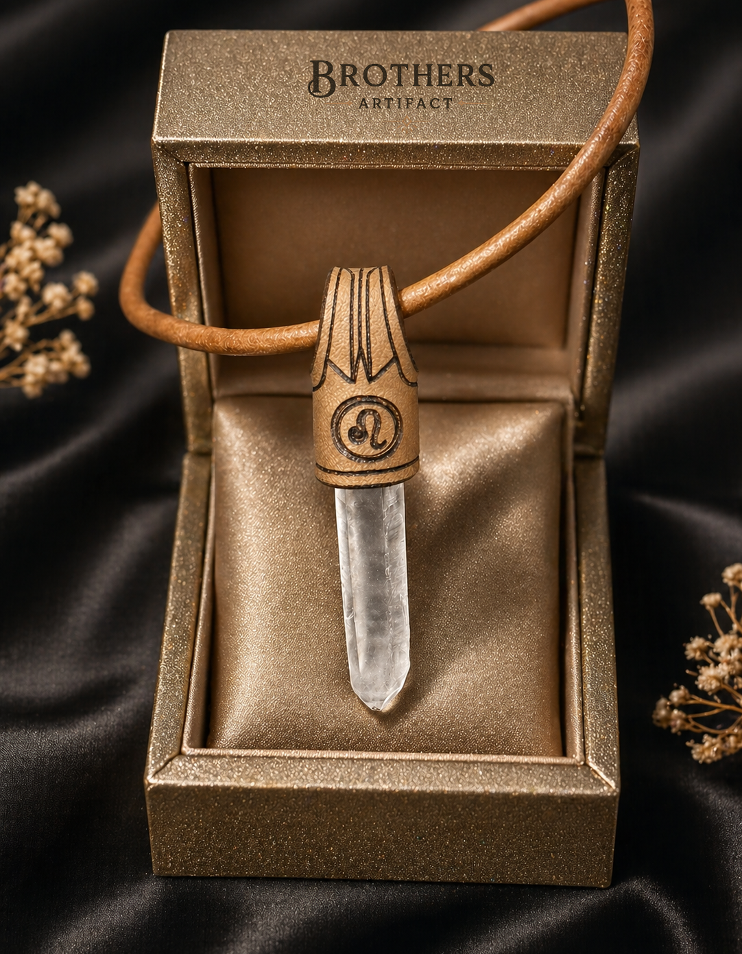Löwe Sternzeichen Kristall Halskette, Handgemachter Klarquarz Anhänger, Astrologie Schmuck, Geburtstagsgeschenk, Horoskop Halskette