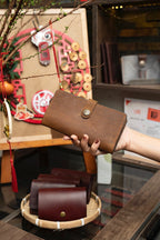 Handmade Women Leather Clutch Wallet – Genuine Cowhide Long Wallet