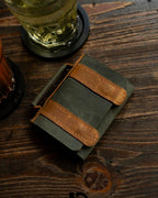 Classic Two Tone Leather Wallet for Women – Handmade Minimalist Cowhide Wallet