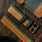 Handmade Two Tone Leather Watch Strap