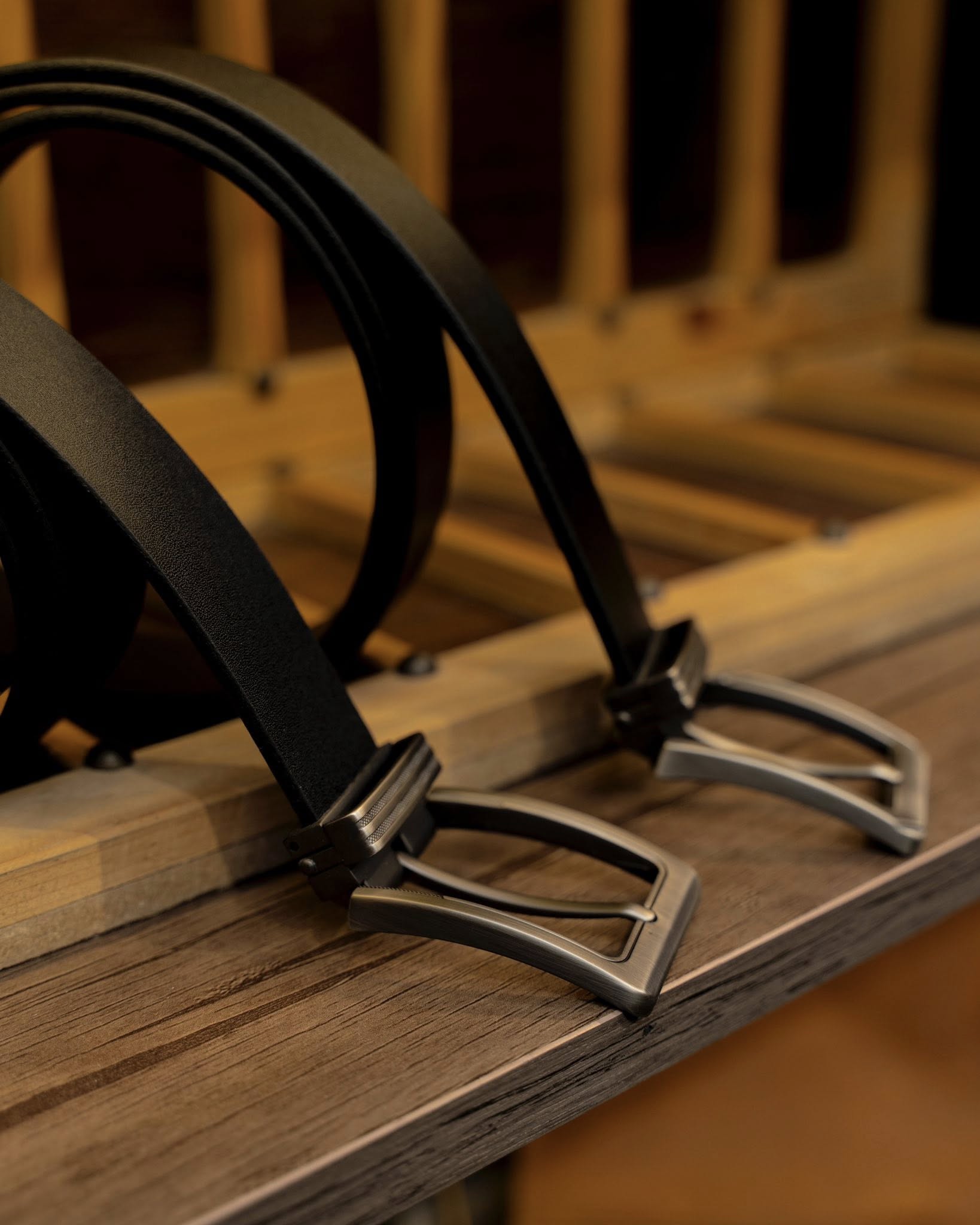 Classic Buffalo Leather Belt – Handmade Black Leather Belt with Matte Gray Buckle