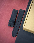 Classic All-Black Leather Watch Strap