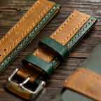 Handmade Two Tone Leather Watch Strap