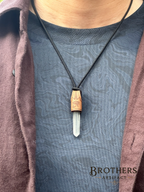 Handgemachte Horusauge Halskette, Klarquarz Kristallanhänger, Ägyptisches Symbol Leder Schmuck