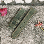 Handmade Italian Waxed Leather Watch Strap