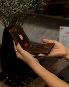 Handmade Brown Leather Wallet – Minimalist Cowhide Card Holder
