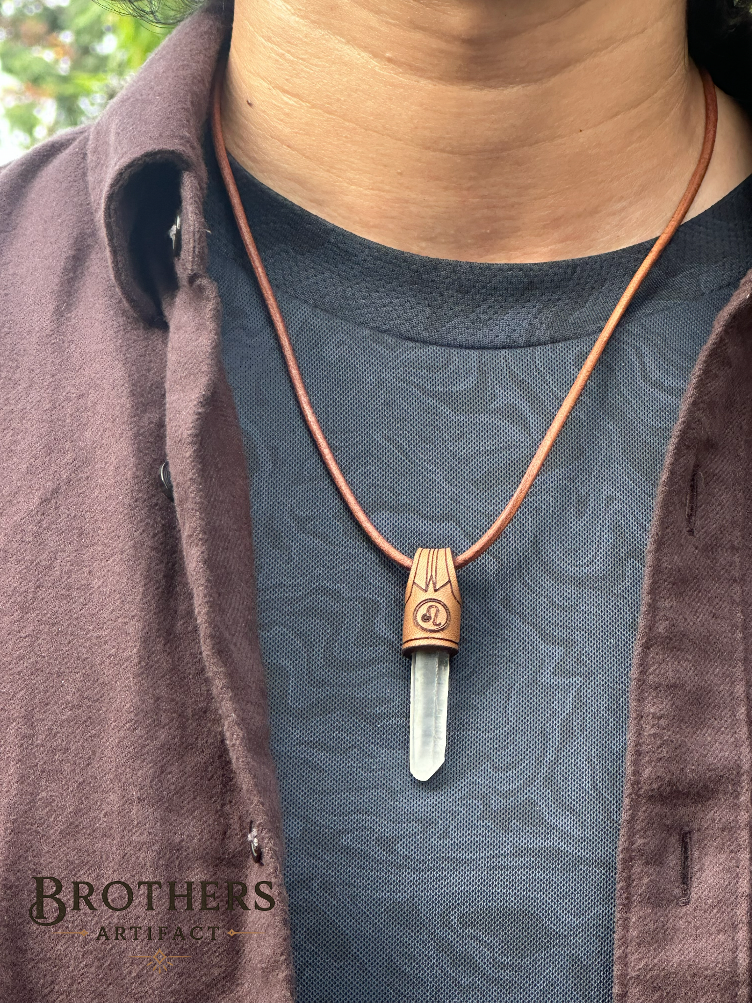 Löwe Sternzeichen Kristall Halskette, Handgemachter Klarquarz Anhänger, Astrologie Schmuck, Geburtstagsgeschenk, Horoskop Halskette