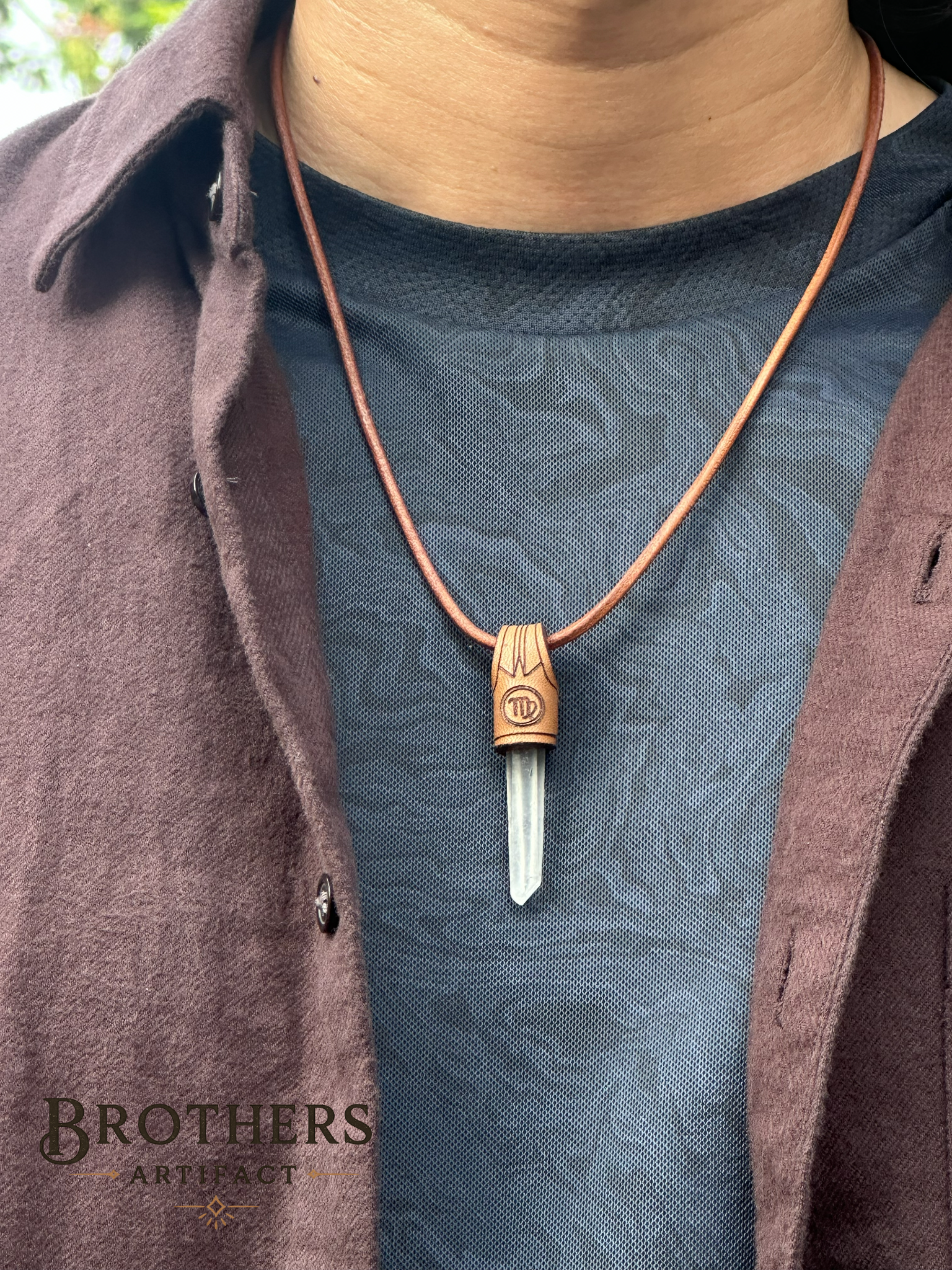 Handgefertigte Steinbock-Halskette, Klarquarz-Sternzeichen-Anhänger, Astrologie-Schmuck