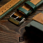 Handmade Two Tone Leather Watch Strap