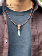 Ankh Halskette aus Bergkristall, Lederband-Anhänger, Ägyptischer Symbolschmuck, Spirituelle Kristallkette