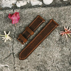 Handmade Italian Waxed Leather Watch Strap