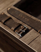Classic Dark Brown Leather Watch Strap