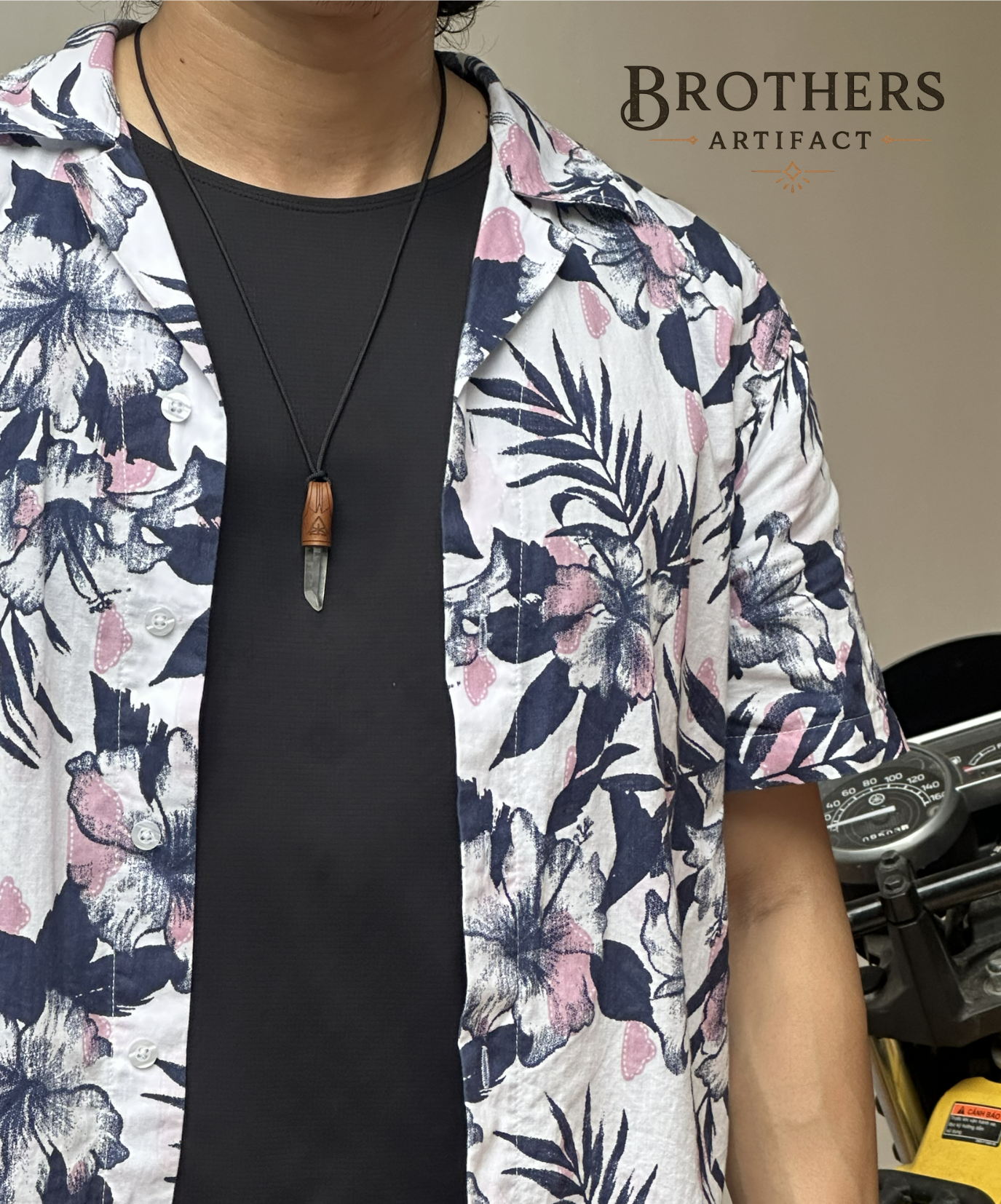 Clear Quartz Crystal Necklace, Handmade Leather Cord Pendant, Boho Minimalist Jewelry, Healing Crystal