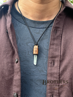 Ankh Halskette aus Bergkristall, Lederband-Anhänger, Ägyptischer Symbolschmuck, Spirituelle Kristallkette
