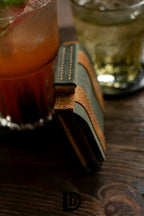 Classic Two Tone Leather Wallet for Women – Handmade Minimalist Cowhide Wallet