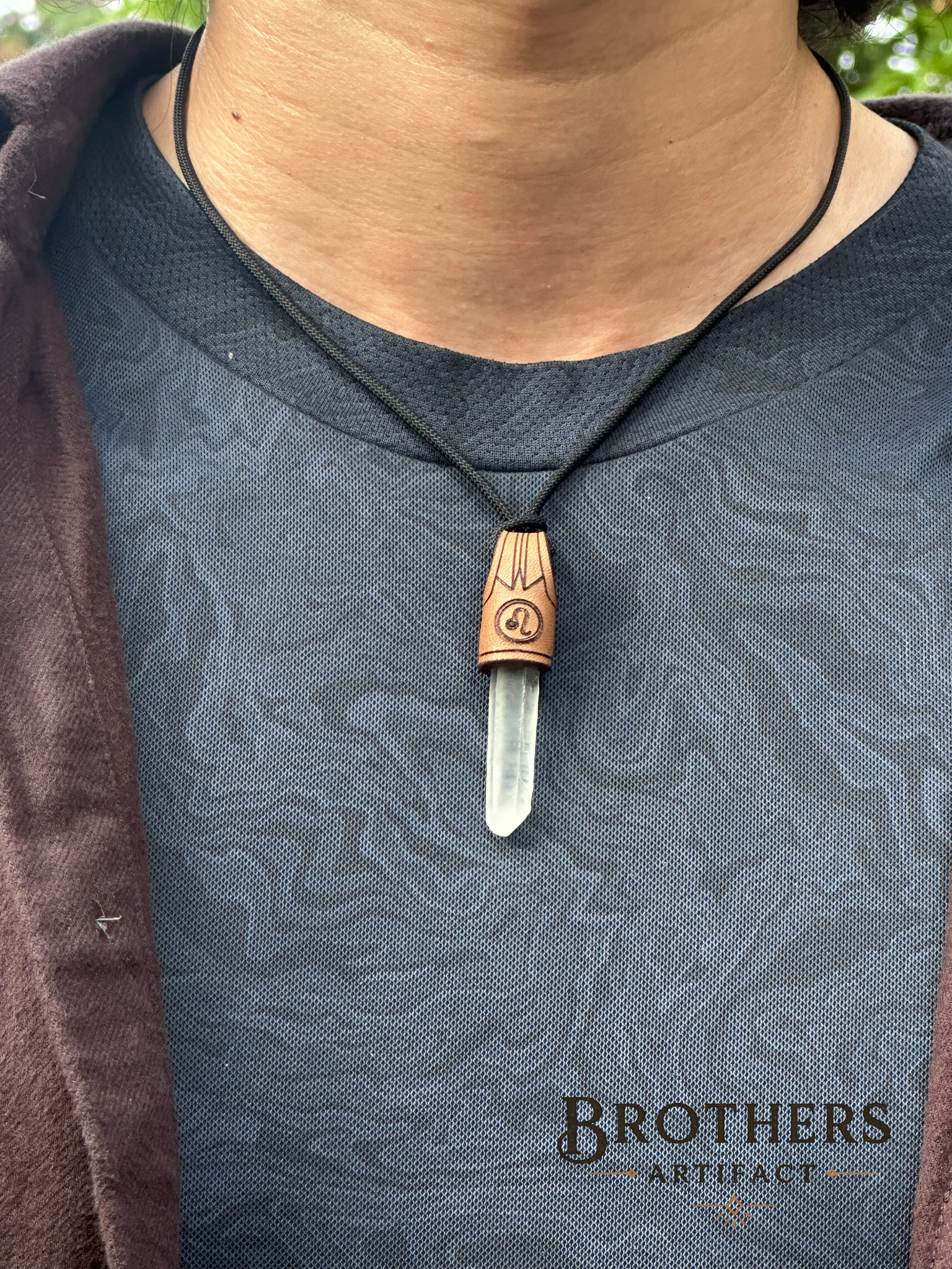 Löwe Sternzeichen Kristall Halskette, Handgemachter Klarquarz Anhänger, Astrologie Schmuck, Geburtstagsgeschenk, Horoskop Halskette