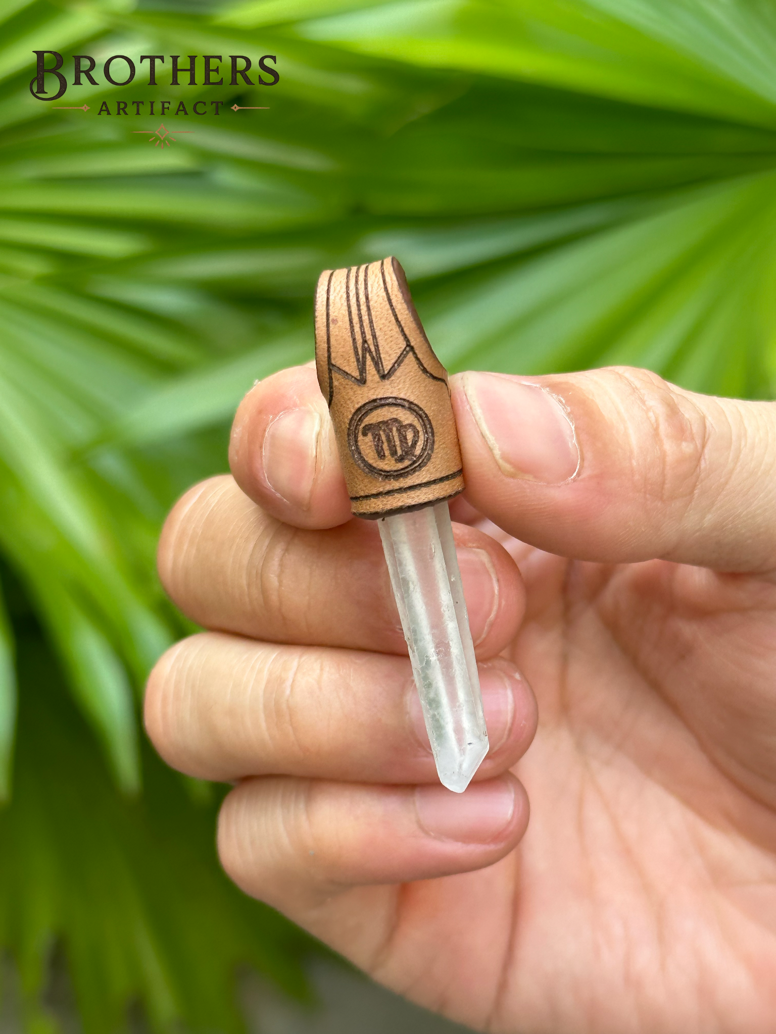 Handmade Virgo Zodiac Necklace, Clear Quartz Crystal Pendant, Leather Cord Astrology Jewelry