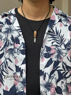 Peace Necklace, Clear Quartz Crystal Pendant, Healing Jewelry, Boho Leather Necklace