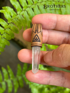 Clear Quartz Crystal Necklace, Handmade Leather Cord Pendant, Boho Minimalist Jewelry, Healing Crystal