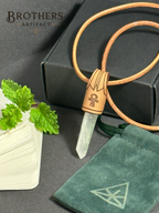 Ankh Halskette aus Bergkristall, Lederband-Anhänger, Ägyptischer Symbolschmuck, Spirituelle Kristallkette