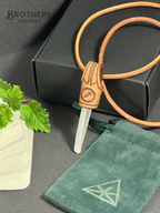 Sagittarius Zodiac Necklace, Clear Quartz Crystal Pendant, Leather Cord Astrology Jewelry