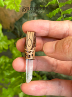 Peace Necklace, Clear Quartz Crystal Pendant, Healing Jewelry, Boho Leather Necklace