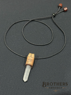 Handgemachte Horusauge Halskette, Klarquarz Kristallanhänger, Ägyptisches Symbol Leder Schmuck